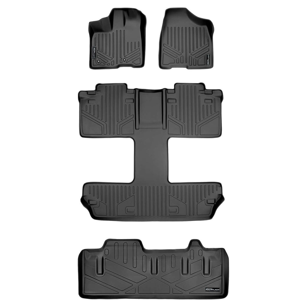 Smart TrimTM Floor Liners For 2011 2012 Toyota Sienna 7 Passenger Model