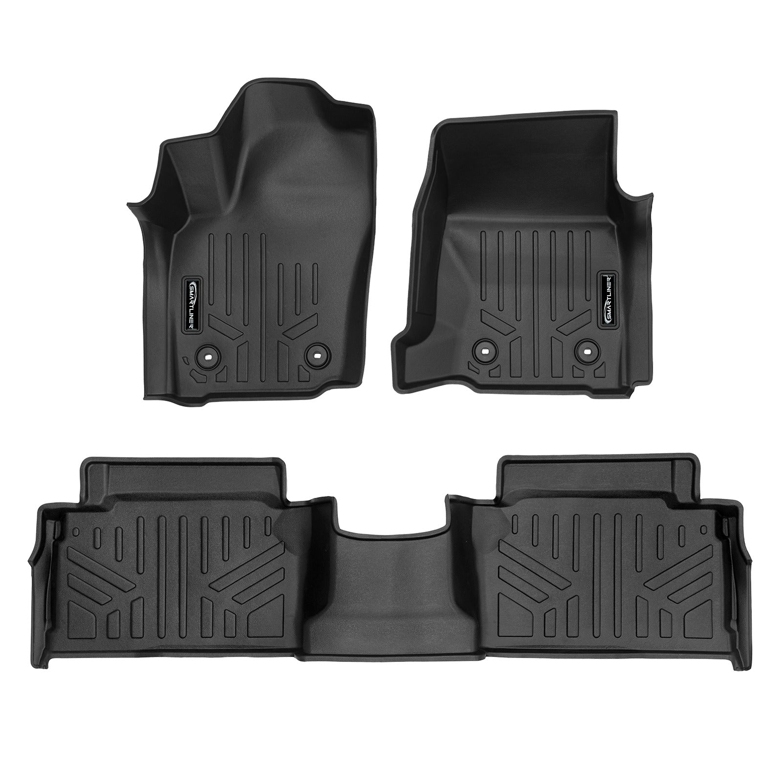 SMARTLINER Floor Liners for 2024-2026 Toyota Tacoma Double Cab (Only Fits[2nd Row Storage]
