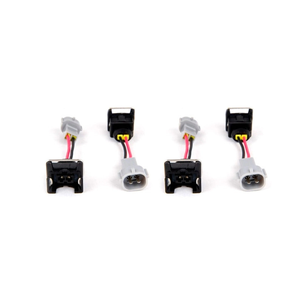 Fuel Injector Clinic Injector Plug Adapters for Jetronic/EV1 (Female) to Denso (Male) Set of 4 - Universal