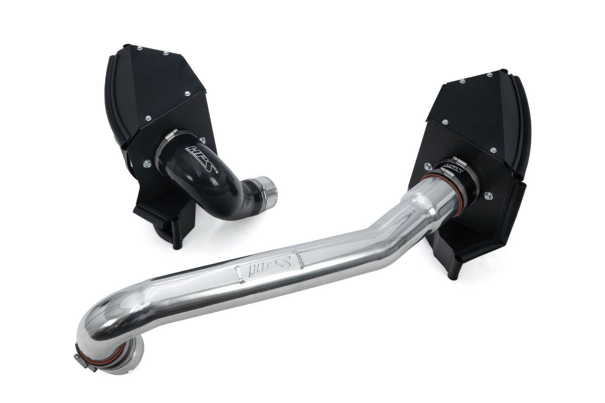 HPS Performance Air Intake Kit with Heat Shield, 2023-2025 BMW M2 G87 3.0L Turbo, Polished, 827-772P