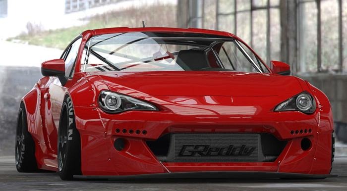 GReddy Version 2 GReddy X Rocket Bunny Aero Front Splitter Only - 2013-2016 Scion FR-S