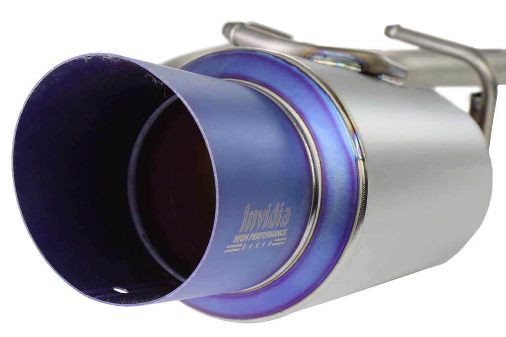 Invidia Full Titanium Single Exit Cat Back Exhaust - Burnt Tips - 2013-2024 Scion FR-S / Subaru BRZ / Toyota GR86
