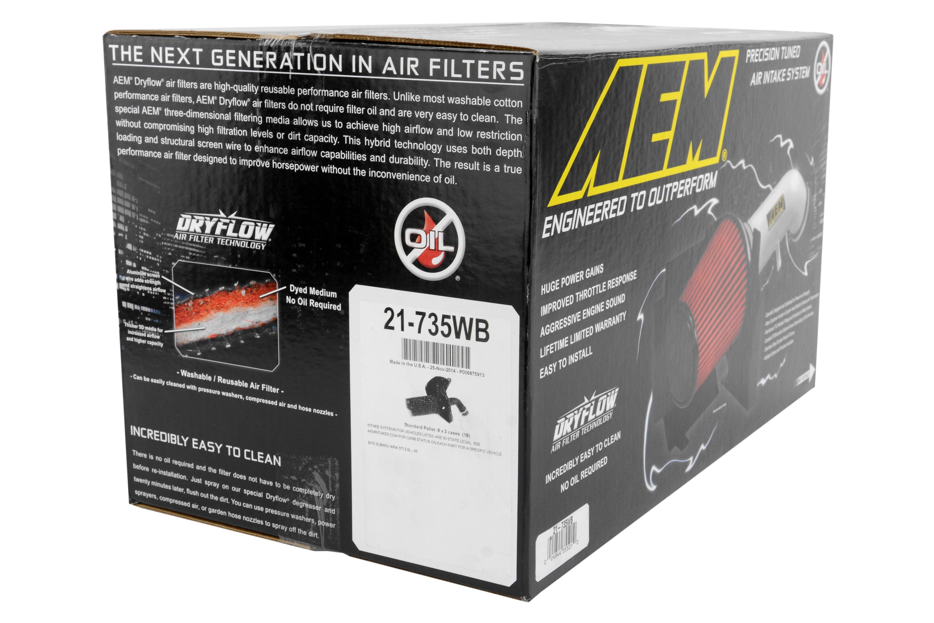 AEM Cold Air Intake System (Black) - 2015-2017 Subaru STI