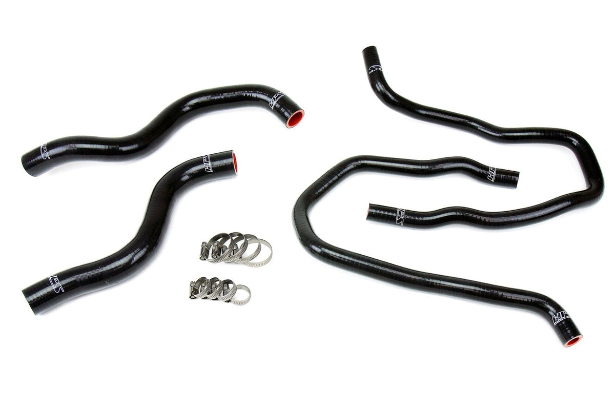 HPS Black Reinforced Silicone Radiator + Heater Hose Kit Honda 13-17 Accord 2.4L LHD