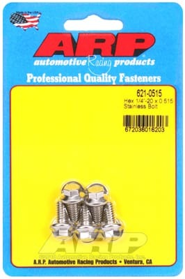 ARP 1/4-20 x 0.515 Hex SS Bolts (Set of 5)