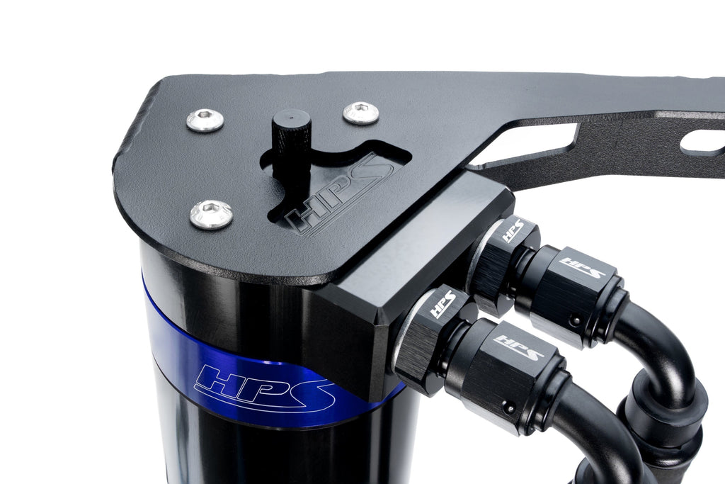 HPS Performance Aluminum Oil Catch Can Kit 2019-2026 Acura RDX 2.0L Turbo, Blue, 860-015BL