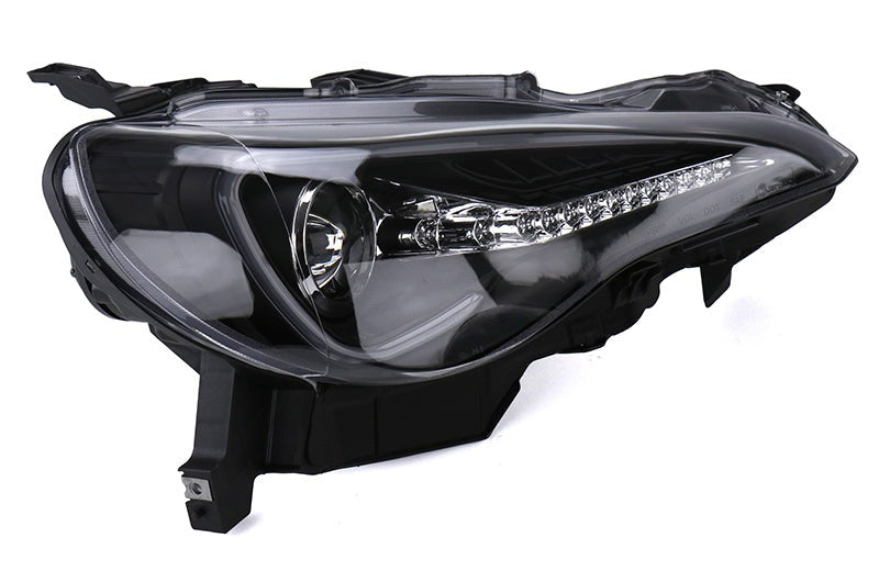 Spec-D Projector Headlight Black Housing With LED - 2013-2016 Scion FRS