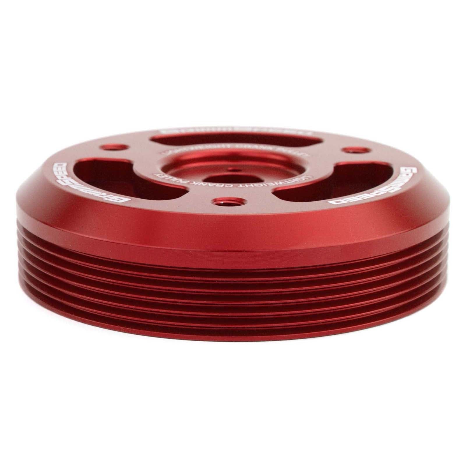 GrimmSpeed Lightweight Crank Pulley Red - Subaru Models (inc. BRZ 2013+ / WRX 2015 - 2018)