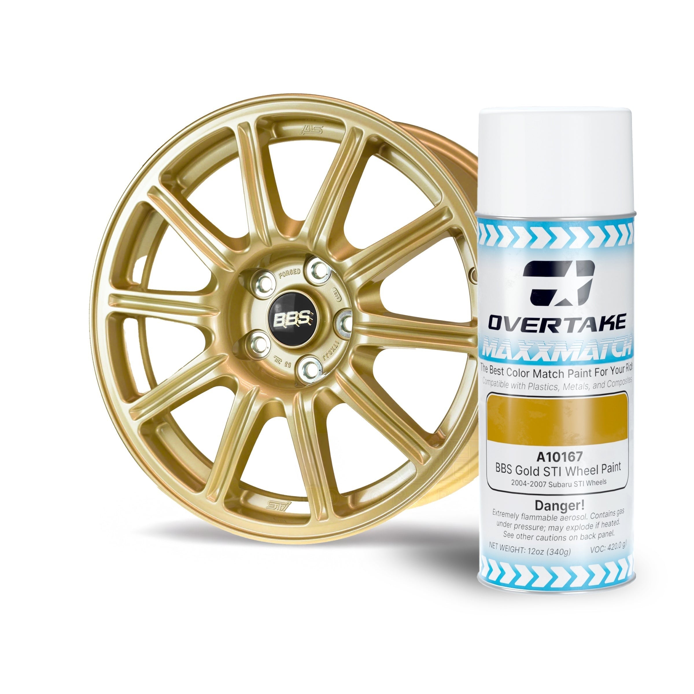 OVERTAKE MaxxMatch Paint - BBS Gold Wheel Paint 12oz. Can