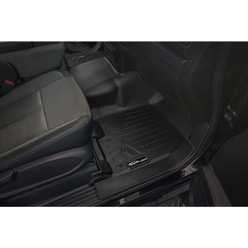 SMARTLINER Floor Liners for 2017-2024 Nissan Titan King Cab (1st Row Bench) With OTH Coverage