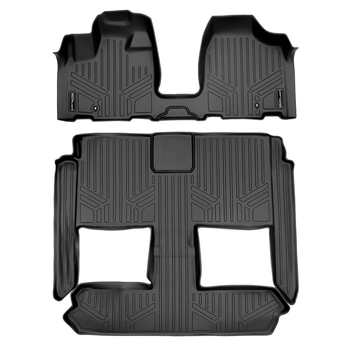 Smart TrimTM Floor Liners For 2013-2020 Dodge Grand Caravan (2nd Row Bucket) and no Super Console