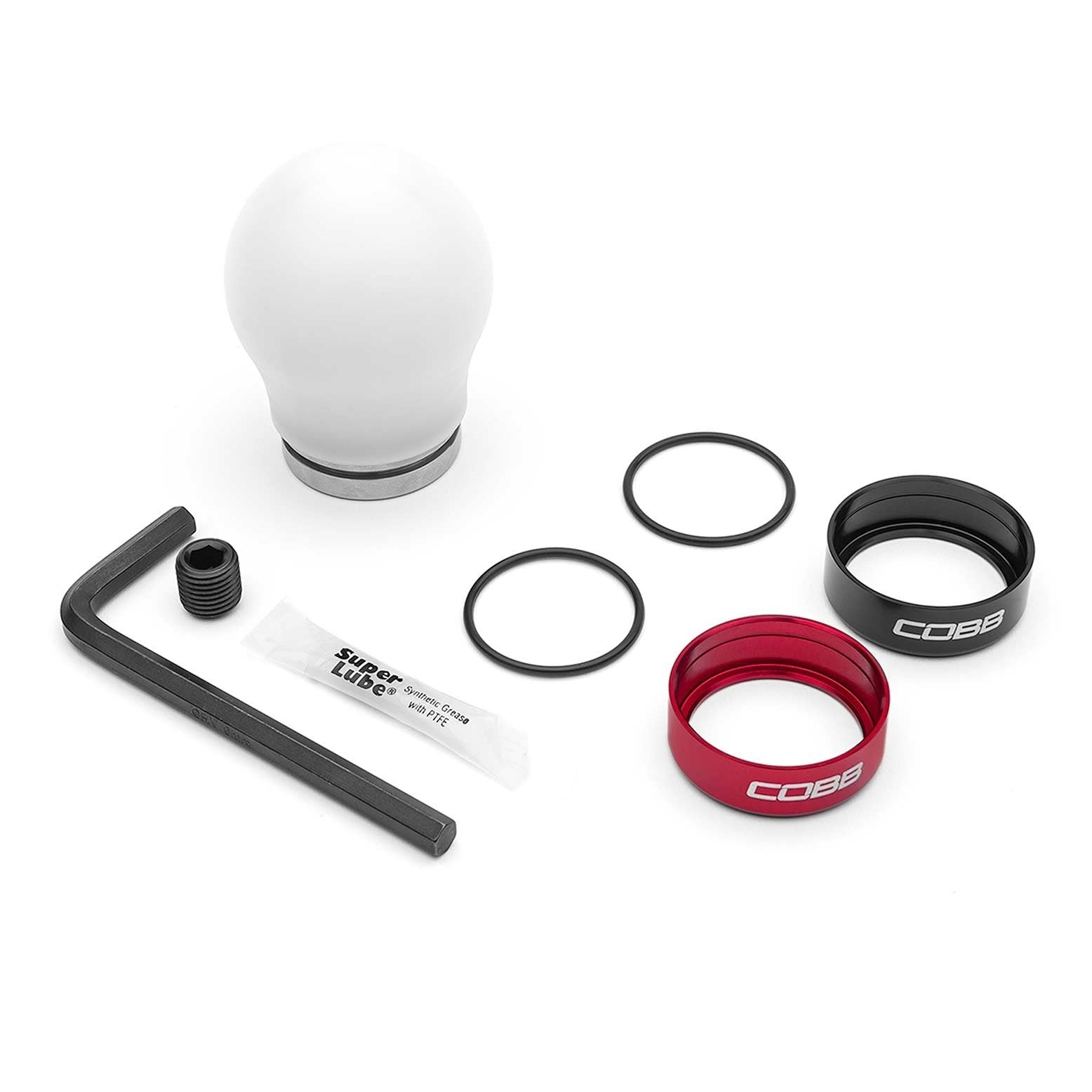 COBB Short Weighted Shift Knob - White - 2013-2024 Scion FR-S / Subaru BRZ / Toyota GR86