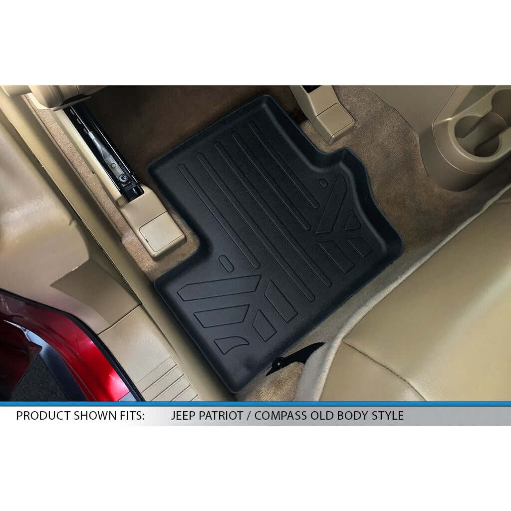 SMARTLINER Floor Liners for 2017 Jeep Patriot (with 1st Row Dual Driver Side Floor Hooks)