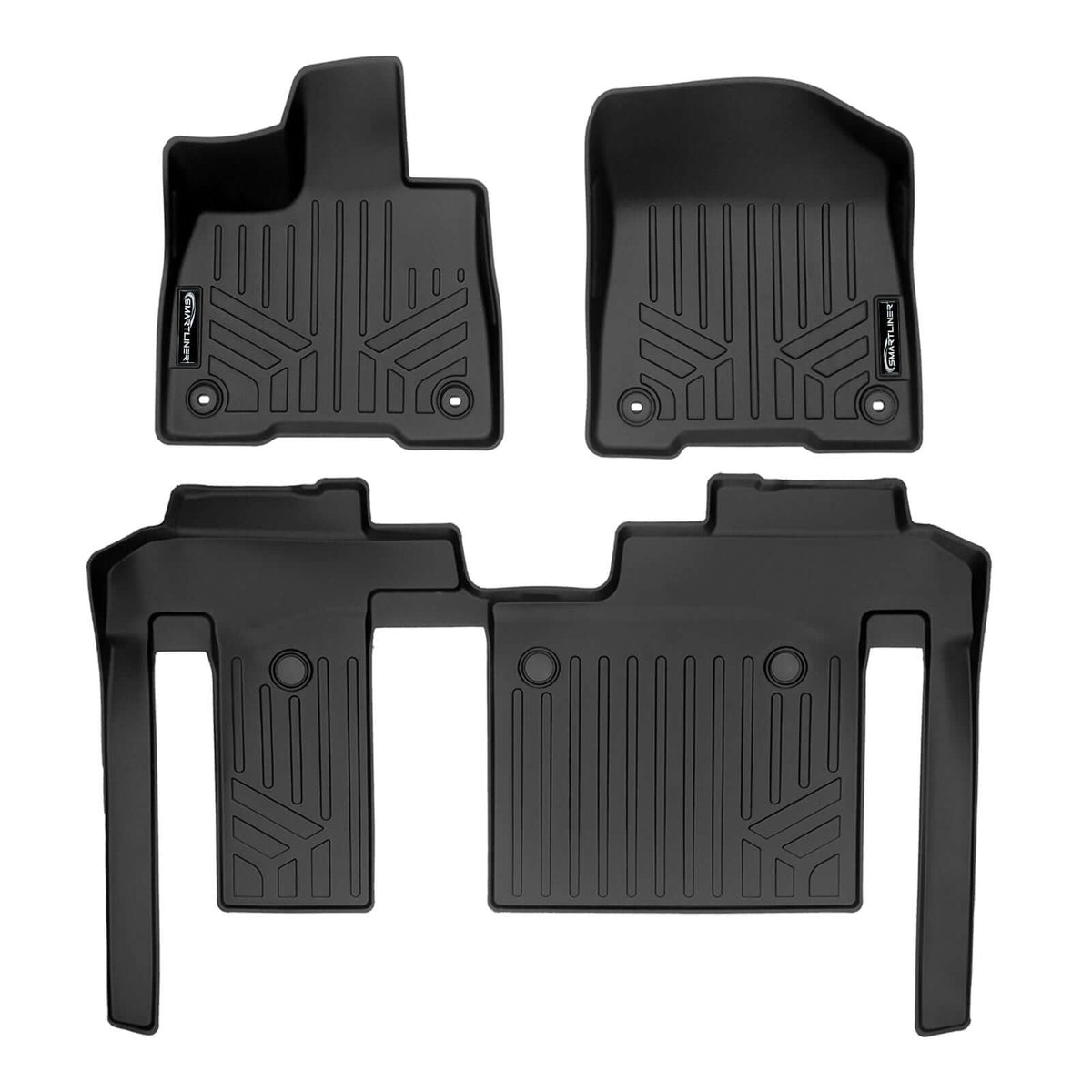 SMARTLINER Custom Fit Floor Liners For 2021-2026 Toyota Sienna with 2nd Row Bench Seat no Spare Tire