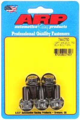 ARP 3/8-24 x 0.750 12pt 7/16 Wrenching Black Oxide Bolts (Set of 5)