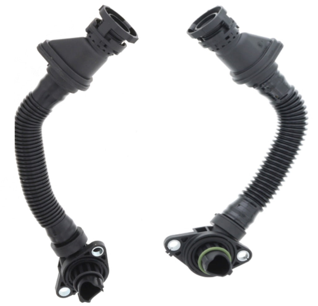 BMW F10 M5 Crankcase Vent Hose Set - Valve Cover to Air Channel By Rein 11157843150 & 11157843151
