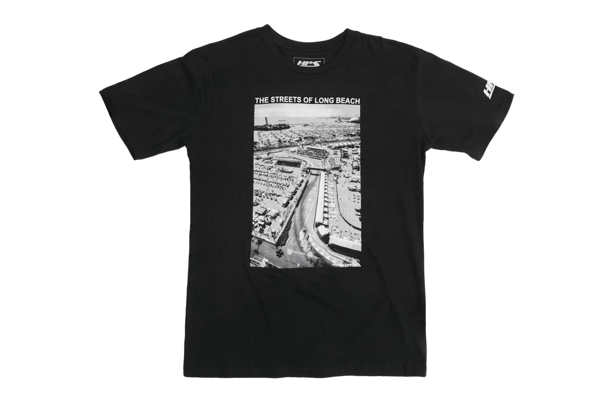 HPS Performance The Streets of Long Beach Aerial View T-Shirt, Black