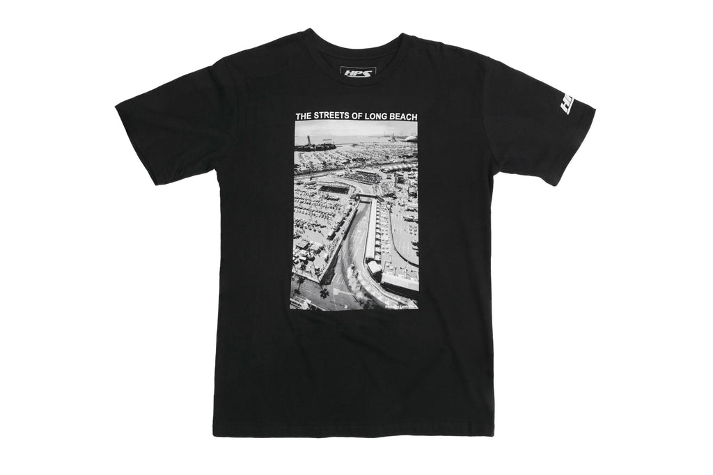 HPS Performance The Streets of Long Beach Aerial View T-Shirt, Black