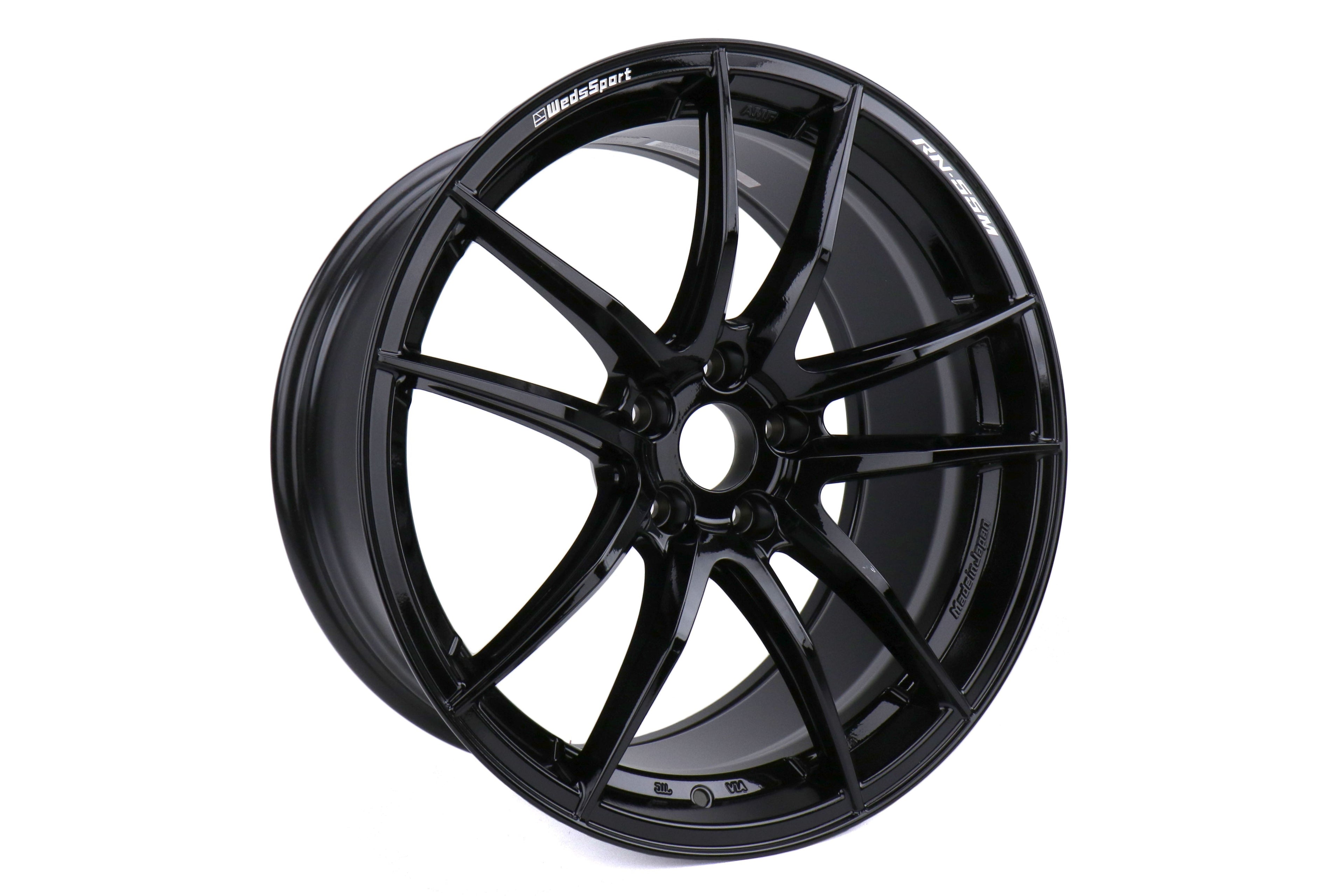 WedsSport RN-55M Gloss Black 19x9 +30 5x112 (Single Wheel) - 2020-2023 Toyota GR Supra
