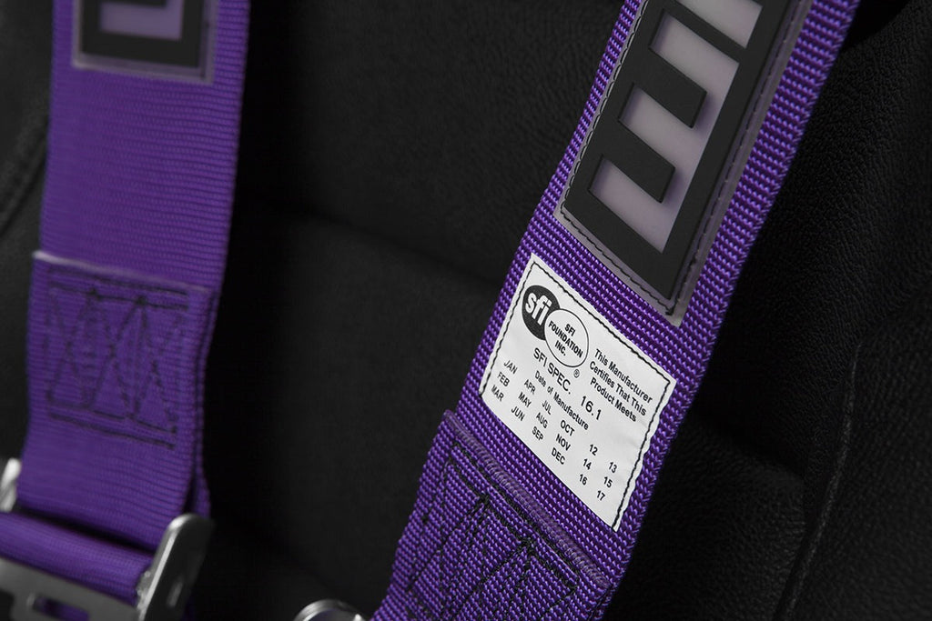 Braum 5 Point 3inch SFI Approved Racing Harness - Purple Each - Universal