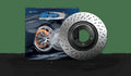 SHW 2003 Audi RS6 4.2L Left Front Cross-Drilled Lightweight Brake Rotor (4B3615301E)