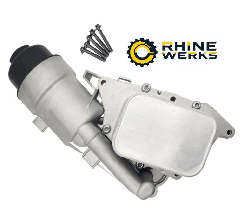Mini Cooper & Cooper S Oil Filter Housing By RhineWerks W/OEM Filter 11428585235 (Upgraded Aluminum)
