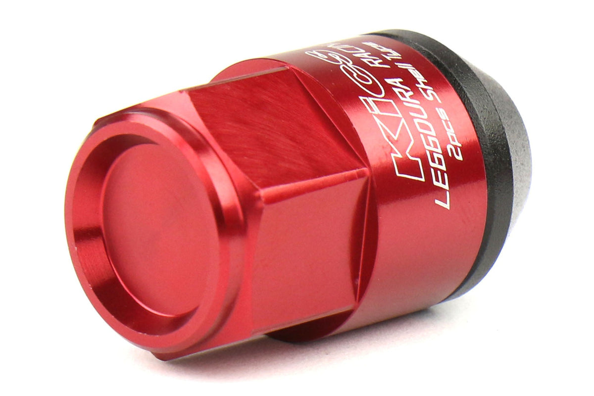 Project Kics Leggdura Racing Shell Type Lug Nut Set 35mm Closed-End Look 12X1.25 Red - Universal