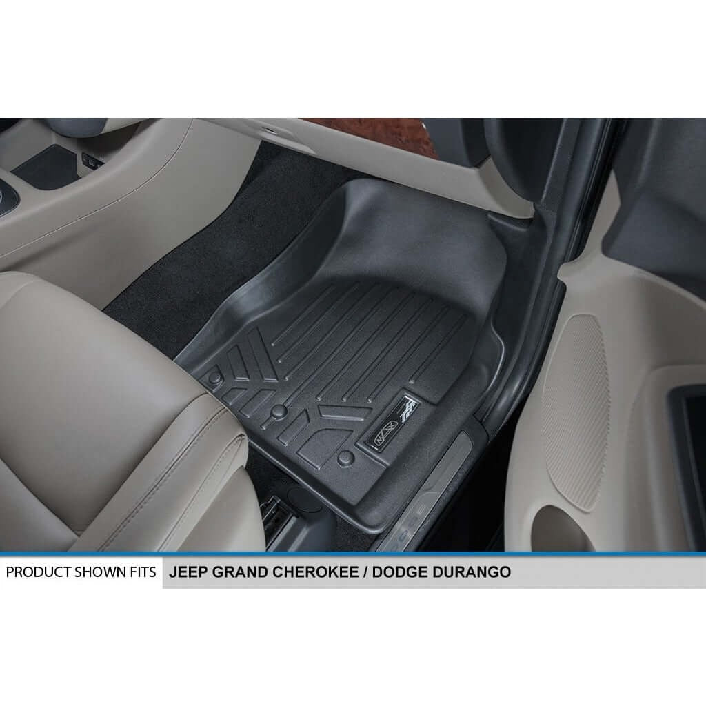 Smart TrimTM Floor Liners For 2013-16 Durango with 1st Row Dual Floor Hooks & 2nd Row Bench Seat