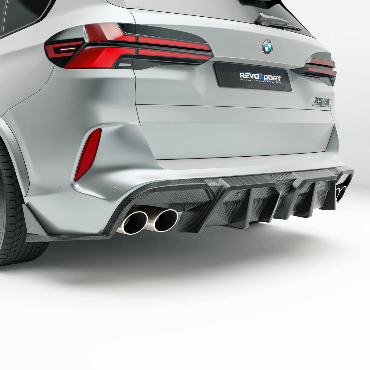 Revozport Carbon Fiber Rear Diffuser for BMW X5M F95 LCI (2023+)