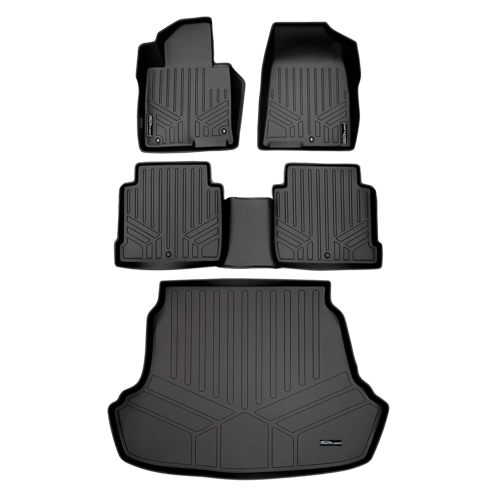 SMARTLINER Floor Liners for 2015-2021 Hyundai Sonata/2016-2020 Kia Optima (Non Hybrid)