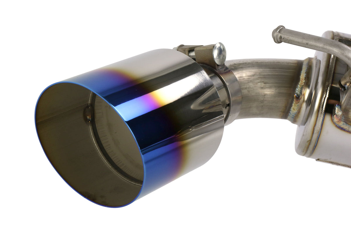 MXP Comp RS TI Tips Catback Exhaust System Blue Tips - 2013-2016 Scion FR-S / 2013-2024 Subaru BRZ / 2017-2024 Toyota GR86