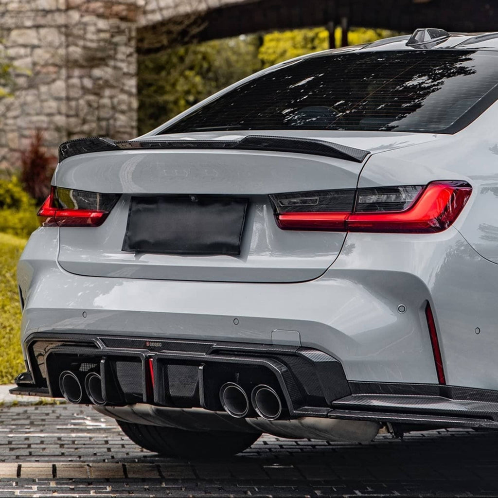 G8X SQ Style Carbon Fiber Diffuser With Brake Light/Splitters Combo
