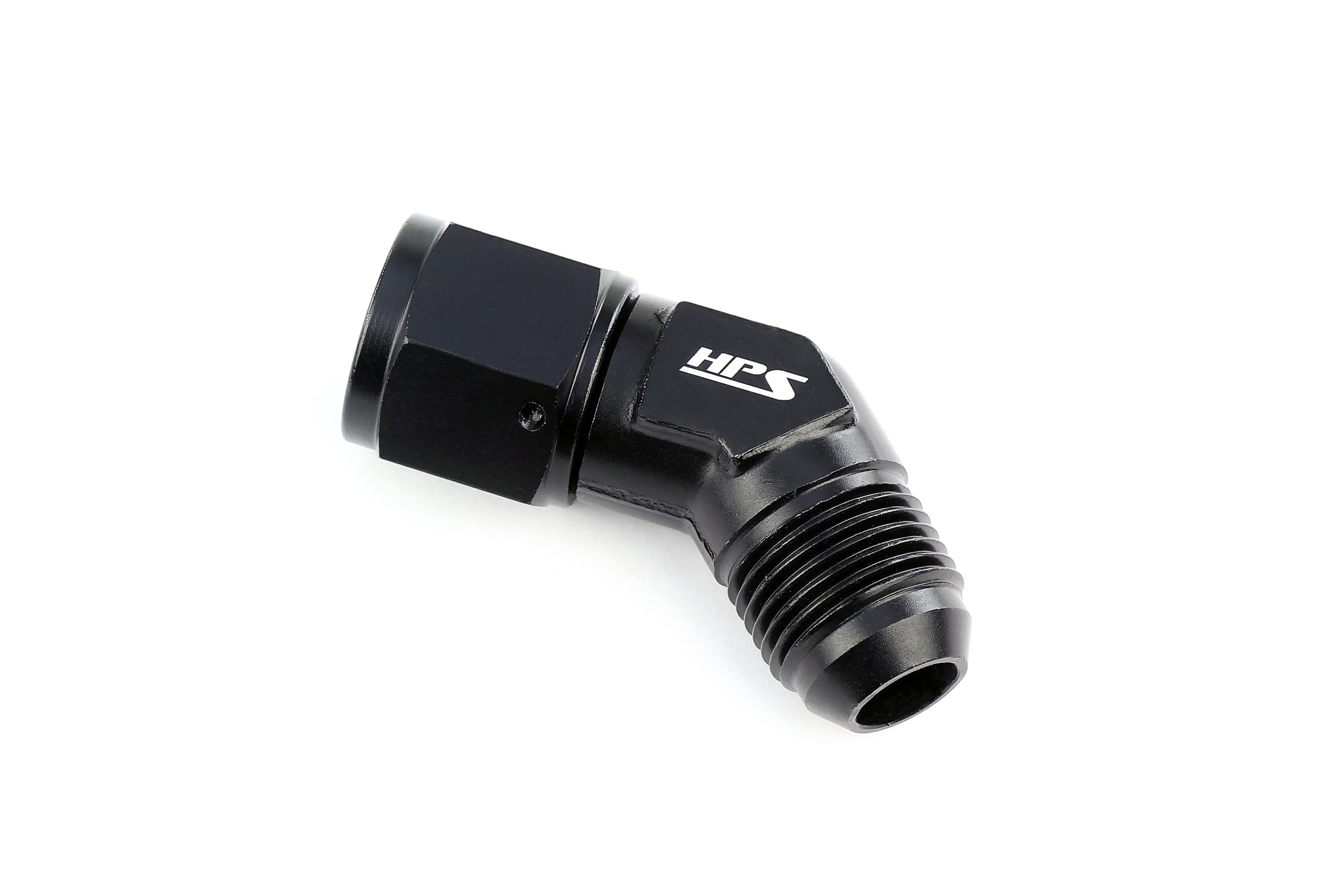 HPS Performance AN Male to Female Swivel Adapter, Aluminum, Black