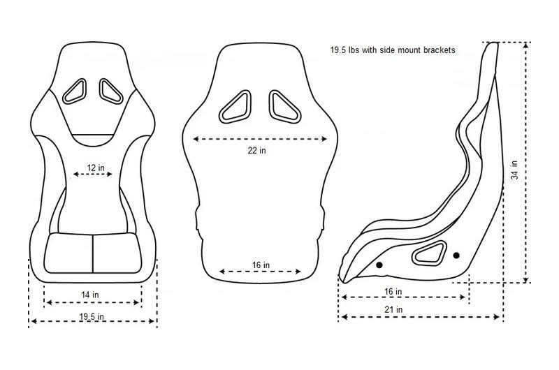 NRG Innovations FRP Prisma Oriental Dynasty Edition Bucket Seat (Large) - Universal