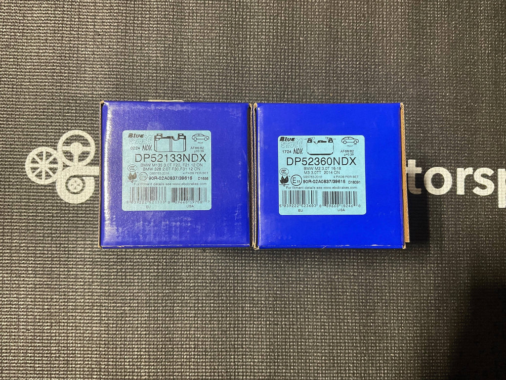 OPEN BOX - EBC 13-18 BMW 335i (F30) Bluestuff Front & Rear Brake Pads (More Fitment in Description)