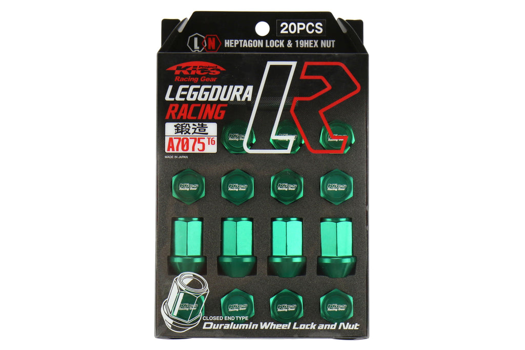 Project Kics Leggdura Racing Lug Nuts Light Green M12X1.25 - Universal