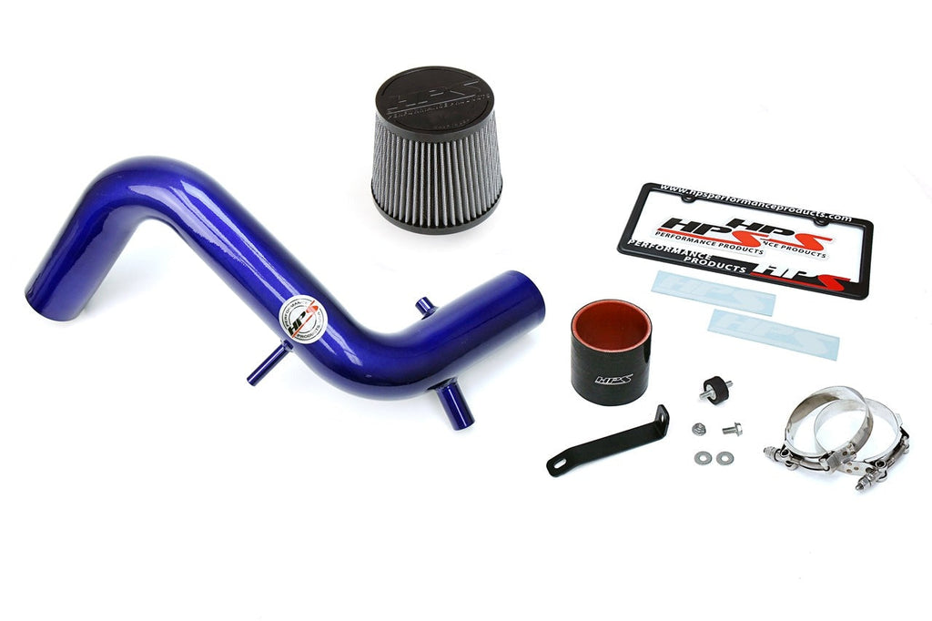 HPS Performance Shortram Air Intake Kit 2013-2017 Hyundai Veloster 1.6L Turbo, Blue