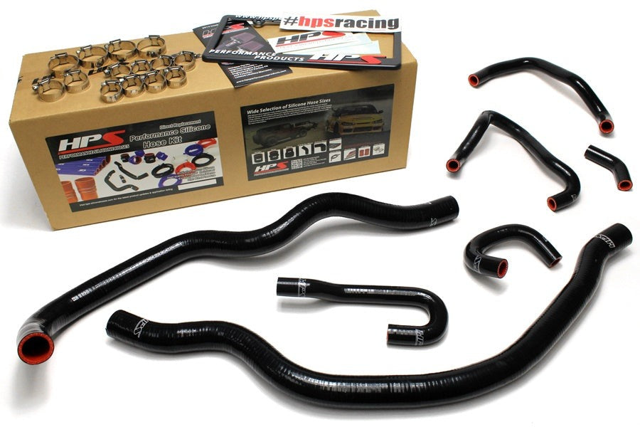 HPS Black Reinforced Silicone Radiator and Heater Hose Kit Coolant Honda 06-09 S2000