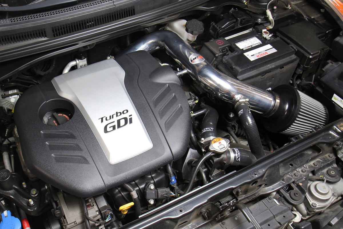HPS Performance Cold Air Intake Kit 2013-2017 Hyundai Veloster 1.6L Turbo, Converts to Shortram, Black