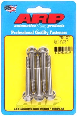 ARP M6 x 1.00 x 50 SS Hex Bolts (Set of 5)