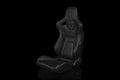 Braum Elite-X Series Sport Seats - Black Leatherette (White Stitching) Pair - Universal