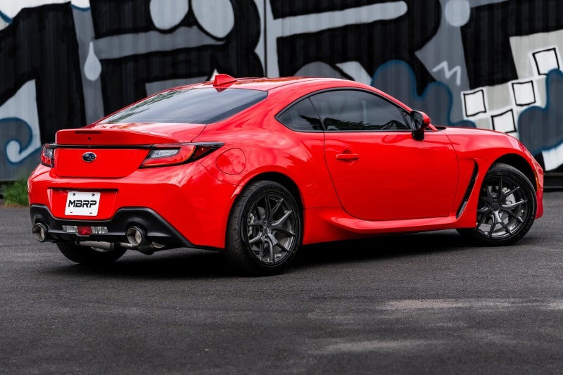 MBRP T304 Stainless Steel 3in Dual Split Rear Cat Back w/ Burnt End Tips - 2013-2026 Subaru BRZ / 2017-2026 Toyota GR86 / 86 / 2013-2016 Scion FR-S