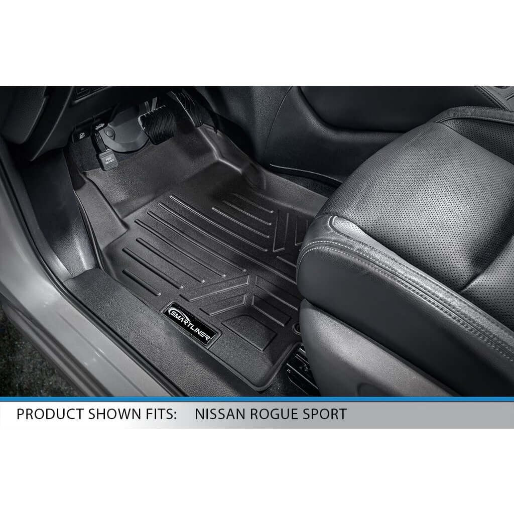 SMARTLINER Floor Liners for 2017-2024 Nissan Rogue Sport - Factory Cargo Tray in Highest Position (No S Models)