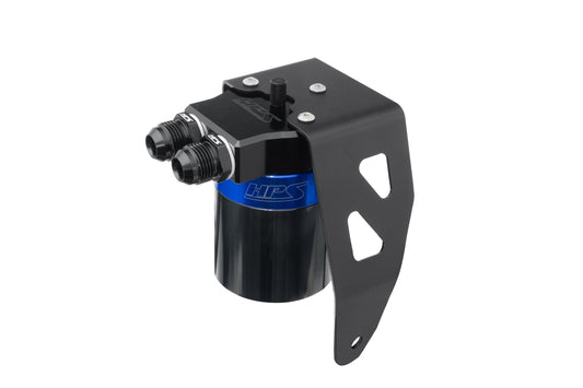 HPS Performance Aluminum Oil Catch Can Kit 2024-2025 Toyota Land Cruiser 2.4L Turbo, Blue, 860-024BL