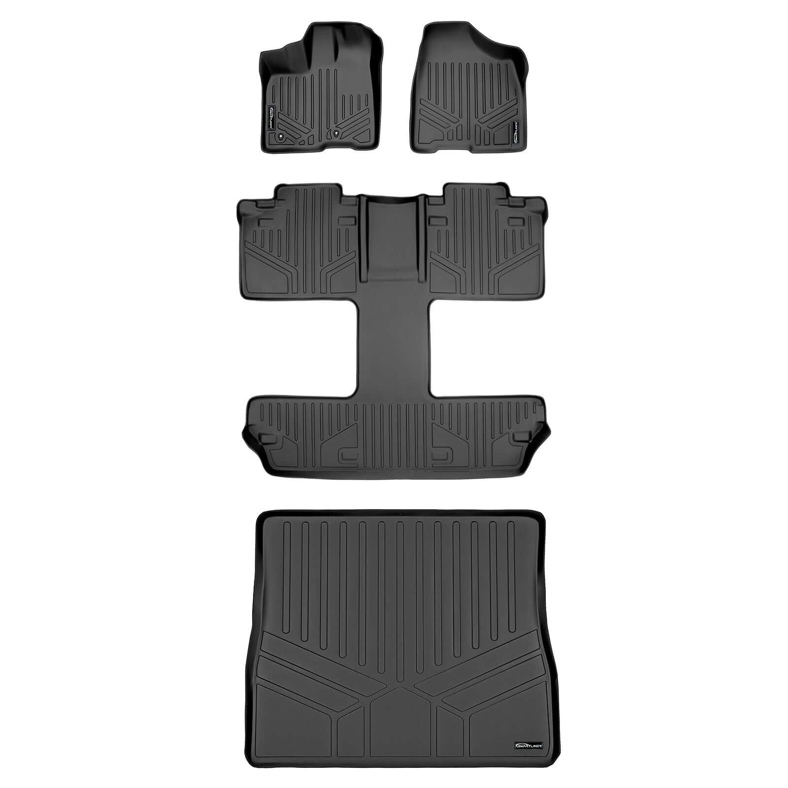 Smart TrimTM Floor Liners For 2011 2012 Toyota Sienna 7 Passenger Model