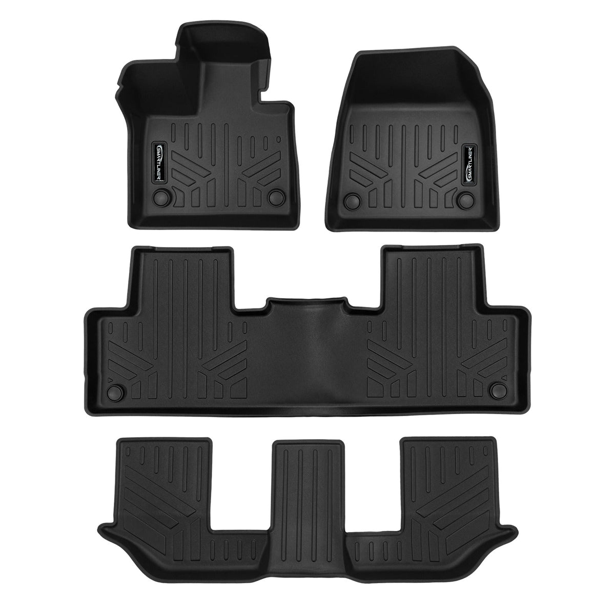 SMARTLINER Custom Fit Black For 2025-2026 Volvo EX90 Electric. Fits 7 Passenger Model