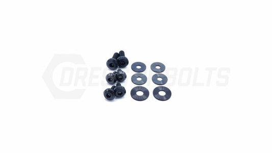 Dress Up Bolts Titanium Hardware Kit w/ Verus Engineering Turbo Heat Shield (Black) - 2020-2024 Toyota Supra MKV