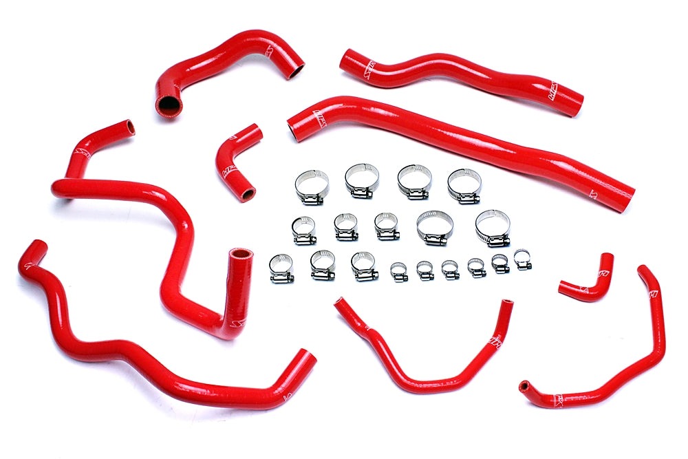 HPS Red Reinforced Silicone Radiator + Heater Hose Kit Coolant Mazda 06-07 Mazdaspeed 6 2.3L Turbo