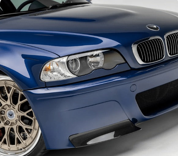 VORSTEINER BMW E46 M3 V-CSL Aero Bumper 2 Piece Splitter Carbon Fiber PP 1x1 Glossy (Replacement)