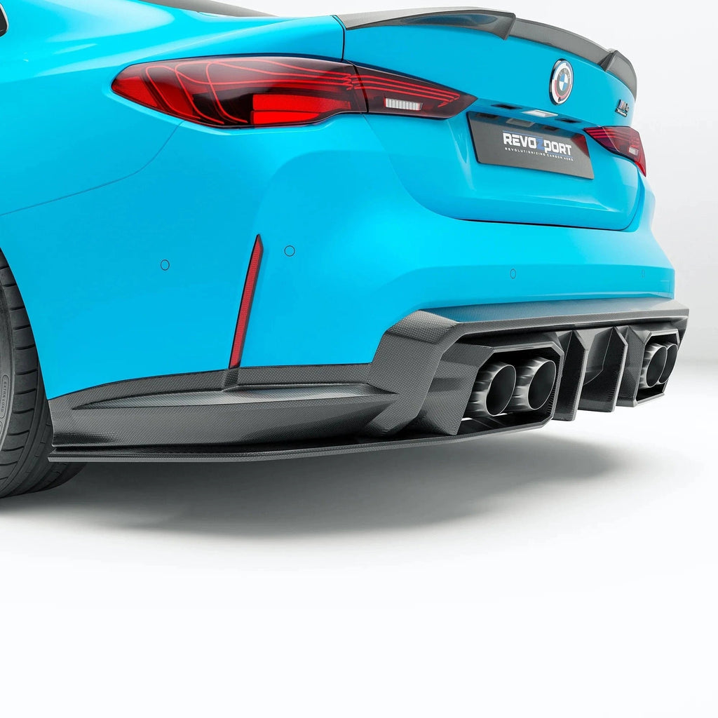 Revozport 6 Pieces Carbon Fiber Rear Diffuser for BMW G82 G83 M4 2021-2024